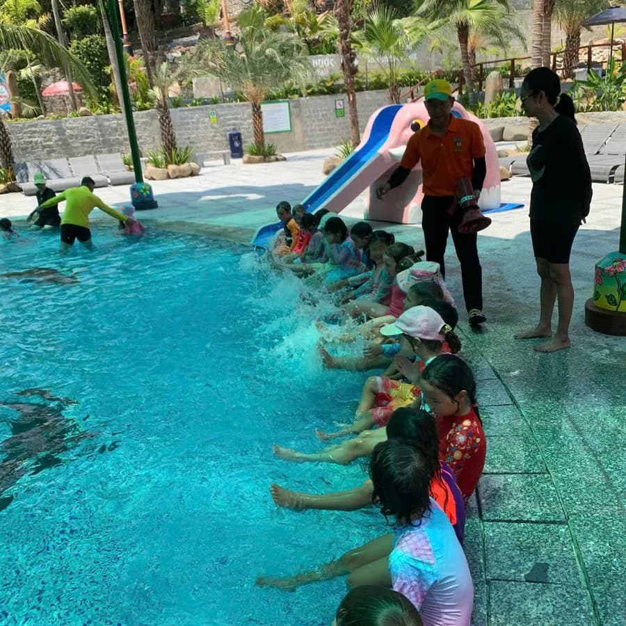 Splashing in the pool
