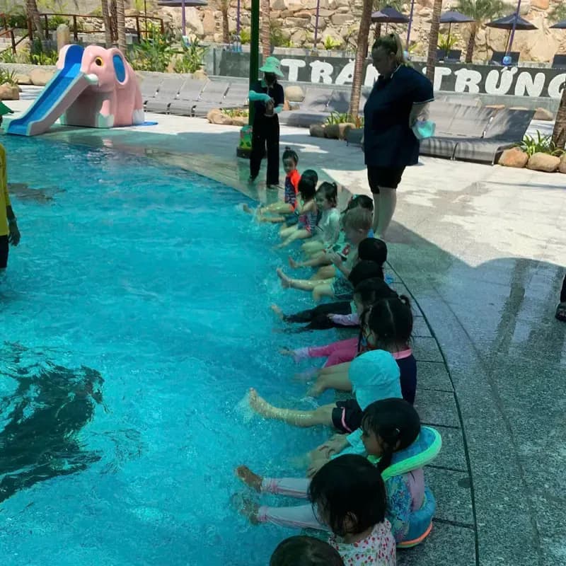 Splashing in the pool