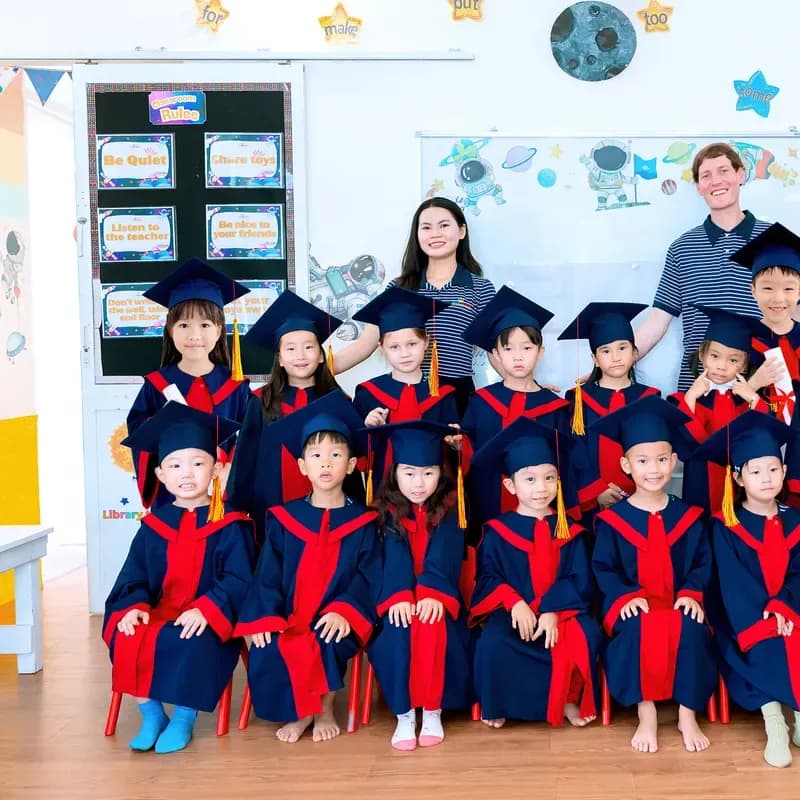 Class graduation photo